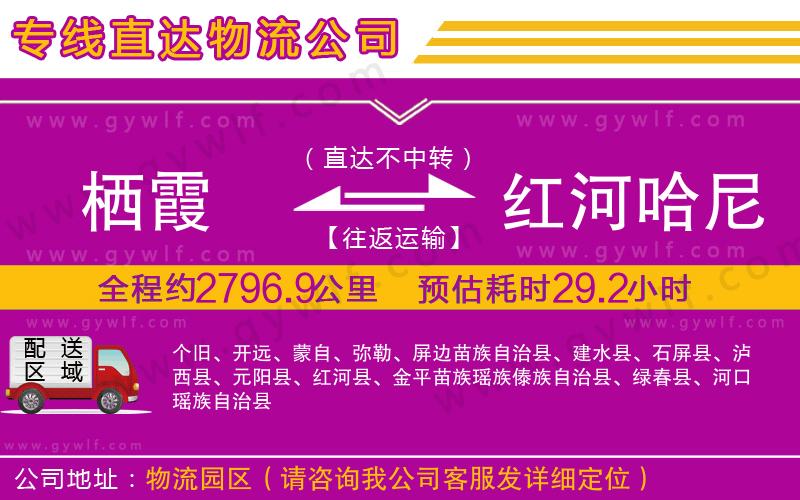 棲霞到紅河哈尼族彝族自治州物流公司 棲霞到紅河哈尼族彝族自治州物流公司