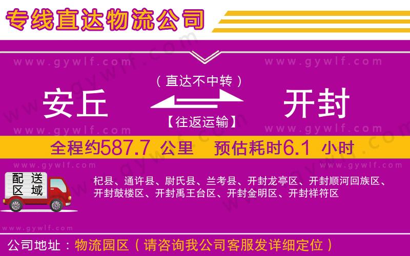 安丘到開(kāi)封物流公司