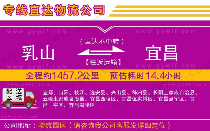 乳山到宜昌物流公司 乳山到宜昌物流公司