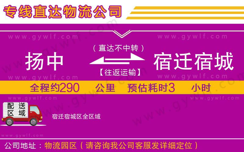揚中到宿遷宿城區(qū)物流公司 揚中到宿遷宿城區(qū)物流公司