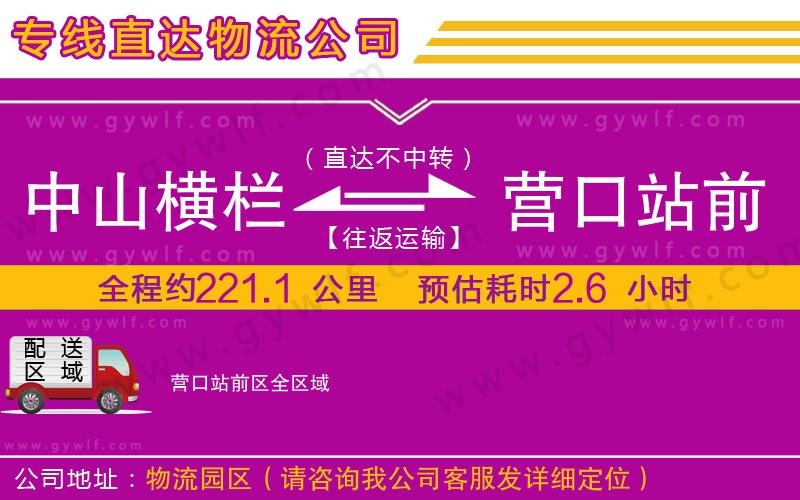 中山橫欄到營(yíng)口站前區(qū)物流公司 中山橫欄到營(yíng)口站前區(qū)物流公司