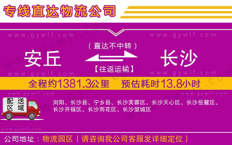 安丘到長沙物流公司 安丘到長沙物流公司