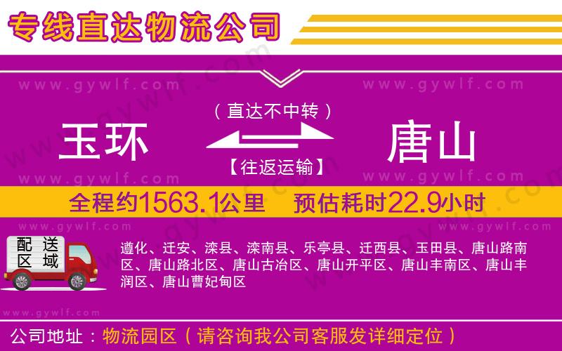 玉環(huán)到唐山物流公司 玉環(huán)到唐山物流公司