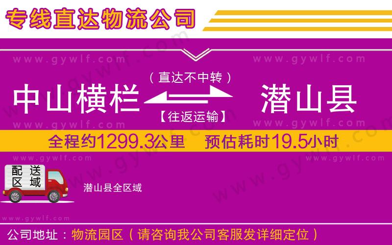 中山橫欄到潛山縣物流公司 中山橫欄到潛山縣物流公司
