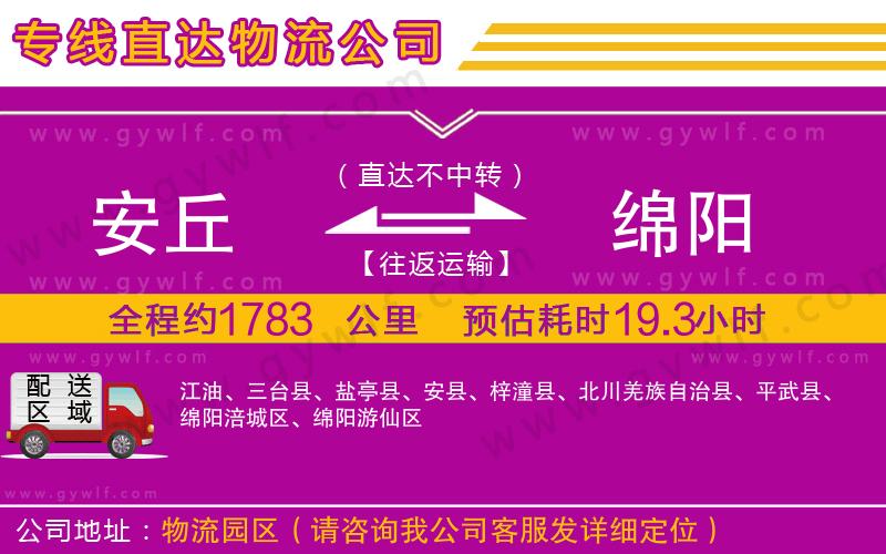 安丘到綿陽物流公司 安丘到綿陽物流公司