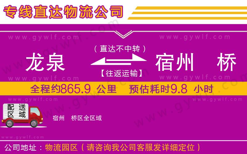 龍泉到宿州埇橋區(qū)物流公司 龍泉到宿州埇橋區(qū)物流公司