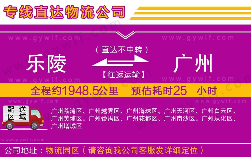 樂陵到廣州物流公司 樂陵到廣州物流公司