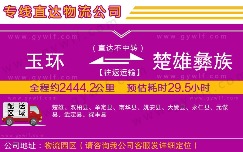 玉環(huán)到楚雄彝族自治州物流公司 玉環(huán)到楚雄彝族自治州物流公司